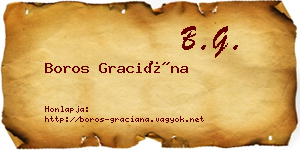 Boros Graciána névjegykártya