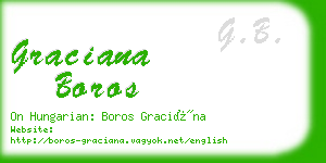graciana boros business card